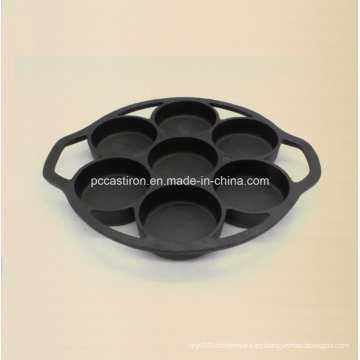 Molde Preseasoned de la torta del hierro fundido 7PCS China Factory